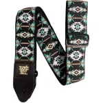 ERNIE Ball® P05325 Southwestern Turquoise Jacquard Strap, 3in1 guitar strap for acoustic guitar/electric guitar