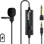 MAONO AU-00R Rechargeable lavalier mic With a built -in battery for iOS, Android, computer + free USB cable & clip escape
