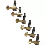 D'Addario® PWAT-6R3 ลูกบิดกีตาร์ไฟฟ้า มีกลไกตัดสายส่วนเกิน สีทอง อย่างดี + แถมฟรีน็อตและวงแหวนรอง  Auto-trim Locking T