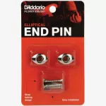 D'Addario® Pweep202 Elliptical Guitar Elliptical Guitar Elliptical Ell Pin Locks Strap, Guitar Strap / Silver Strap Strap