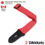 D'Addario® PWSUKE301 Polypropylene Ukulele Strap สายสะพายอูคูเลเล่ สีแดง กว้าง 1.5 นิ้ว ความยาว 37 นิ้ว สามารถใช้เป็นสา