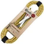 Kazuki DDKZ-K5M Premium Instrument Cable, 5 meters of guitar jack cable, straight/straight head line + free body strap ** Designed by Japan **