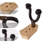 Rasvone GHW20 Wooden Guitar Hanger Hanging guitar, guitar hanging, wooden base, good guitar head with silicone covered + free bolts & plastic fasteners