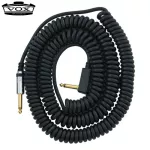 VOX® VCC Vintage Coiled Cable สายแจ็คกีตาร์ ยาว 9 เมตร แบบขด หัวตรง / หัวงอ + แถมฟรีถุงผ้า