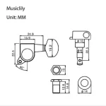 1 set 6, one-way electric guitar knob, 1 way, chromium, silver, ke-1, electric guitar knob One -way electric guitar knob