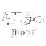 1 set/3+3, airy guitar knob+electric LP, tons of black, good guitar knob, acoustic guitar knob