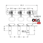2 pieces /chrome color, classic guitar knob Classic guitar knob QN-05A, 3 pearl knob, plank, guitar knob