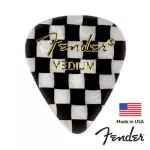 Fender® 351 Shape Checker Pick ปิ๊กกีตาร์ วัสดุเซลลูลอยด์ ลายตารางหมากรุก ความหนาบาง 0.46 มิล - Thin ** Made in USA **