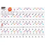 1 sheet, piano sticker, keyboard sticker, Key 37 key 49 Key 54 Key 61 Key 88 Clear Sticker Sticker Sticker ...