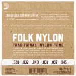 D'Addario® EJ32 สายกีตาร์คลาสสิค สายไนลอนดำ หัวกลม แบบ Silver Plated Wound ของแท้ 100% 0.028 - 0.045 ** Made in USA *