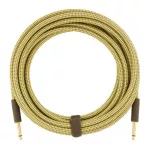 FENDER® Deluxe Series Tweed, a 5.5M /18.6FT jackal cable, 100% authentic nylon knitted, two -sided golden head