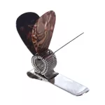 RASVONE STRAP-CLIP-ON PICK HOLDER with a clamped picker with 30 metal guitar straps, PHS3 + free Pig 3