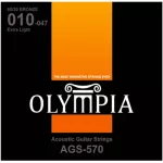 Olympia® AGS -570 Airy Guitar Cable No. 10 80/20 Bronze 100% Extra Light, 0.010 - 0.047 ** Made in Italy **