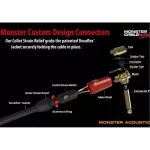 MONSTER® ACST2-21A, Jack Star, Jack 21 Ft. 6.4 meters, straight head/bend gold plated, Acoustic 21FT Angled to StraigHT Instrum.