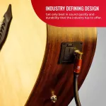 MONSTER® ACST2-21A, Jack Star, Jack 21 Ft. 6.4 meters, straight head/bend gold plated, Acoustic 21FT Angled to StraigHT Instrum.