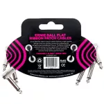 ERNIE BALL®, a flat -white flat head, 3 inches long, 7.6 cm, model P06384 / 1 pack with 3 lines 3 "Flat Ribbon PA