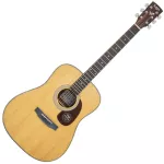 SAGA® SF800, 41 inch acoustic guitar, Dreadnough shape, Top Sol, Angel Man Steprus/Spa + Free Buffong Bags