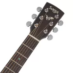 Saga® DS10C กีตาร์โปร่ง 41 นิ้ว ทรง D คอเว้า ไม้ท็อปโซลิดซิทก้าสปรูซ/ไม้มะฮอคกานี เคลือบด้าน + ฟรีกระเป๋า & คาโป้ & ชุดน