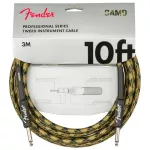 Fender® Tweed Instrument Camo Cable, a 10 -foot / 3 meter jackstart cable, straight head / straight head Military braided cables are not easy to be 100% authentic. TRS Instrument Cable.