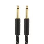 Fender® Deluxe Series Black Tweed, a 5.5M /18.6FT Jack Star cable, nylon knitted gold -plated head, top two sides, 100% genuine black.