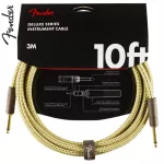 Fender® Deluxe Series Tweed, 3M, nylon, 100% genuine gold plated golden head, double sides, yellow 10FT Instrument C