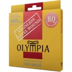 Olympia® HQE-0942S Electric Guitar Strap No. 9, Stainless Steel Wound, 100% genuine HQ series, Super Light, 0.009
