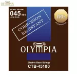 Olympia® CTB-45100 สายกีตาร์เบส สายเบส แบบ Nickel Wound แบบเคลือบ ซีรี่ย์ PRO ของแท้ 100% Long Scale, 0.045 - 0.100