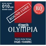 Olympia® HQE-1046RC สายกีตาร์ไฟฟ้า เบอร์ 10 แบบ Nickel Wound ของแท้ 100% Round Core, 0.010 - 0.046