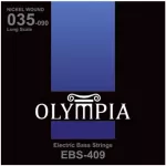 Olympia® EBS-409 สายกีตาร์เบส 4 สาย สายเบส แบบ Nickel Wound ของแท้ 100% Long Scale, 0.035 - 0.090