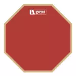 Evans ™ EV-RF12G-RB5A RealFeel Practice Pad 12-inch drum rehearsal, red rubber surface, Barney Beats, special model, Limited Edition +