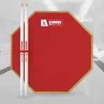 Evans ™ EV-RF12G-RB5A RealFeel Practice Pad 12-inch drum rehearsal, red rubber surface, Barney Beats, special model, Limited Edition +