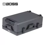 Boss® BCB-1000 Pedal Board Case, a large size effect board, made of lightweight aluminum, has a lock & wheel
