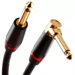 MONSTER® BASS2-12A, Jack Star Star bass jack cable, 12 feet 3.6 meters, straight head/bend gold plated Bass 12FT Angled to StraigHT in