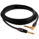MONSTER® BASS2-12A, Jack Star Star bass jack cable, 12 feet 3.6 meters, straight head/bend gold plated Bass 12FT Angled to StraigHT in