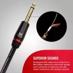 MONSTER® BASS2-12A, Jack Star Star bass jack cable, 12 feet 3.6 meters, straight head/bend gold plated Bass 12FT Angled to StraigHT in