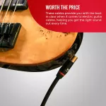 MONSTER® BASS2-12A, Jack Star Star bass jack cable, 12 feet 3.6 meters, straight head/bend gold plated Bass 12FT Angled to StraigHT in