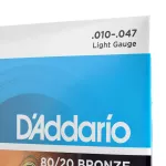 D'Addario® EJ36 สายกีตาร์โปร่ง 12 สาย เบอร์ 10 แบบ 80/20 Bronze ของแท้ 100% Regular Light 12 String, 0.010 - 0.047 **