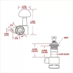 D'Addario® PWAT-331L Guitar knob, guitar knob has a mechanism to cut the excess silver strap + free, free screw and Auto-Trim Lo.