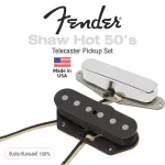 Fender® Shaw Hot 50's Telecaster Pickup Set ปิ๊กอัพกีตาร์ไฟฟ้า ทรง Tele แบบซิงเกิลคอยล์ วัสดุอัลนิโก้ + แถมฟรีอุปกรณ์สำ