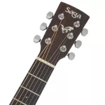 Saga® GS700S กีตาร์โปร่ง 38 นิ้ว ทรง GS Mini ไม้ท็อปโซลิดซาเปล/ไม้ซาเปล เคลือบด้าน + แถมฟรีกระเป๋า& คาโป้ & ชุดน้ำยาเช็ด