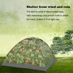 Dome tent for camping, camping tent, camouflage for 2 people, 2 tents, rain tents, double -layered tents, easy to set up.