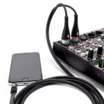 D’Addario® Planet Waves PW-MPXLR-06 AUX Jack Strap from 3.5 mm to XLR 2, 6-foot long head for mobile phones with the system.