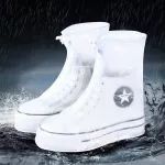 สภาพอากาศที่ฝนตกลื่นฝาครอบกันน้ำรองเท้า unisex หิมะหลักฐานหนาและทนต่อการสึกหรอรองเท้าฝนผู้ใหญ่บูตฝนปกสีขาวโปร่งใส