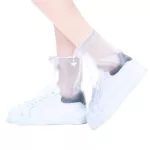 The weather is raining, waterproof cover, Unisex shoes, snow, thick evidence and resistant to wear, rainy shoes, adults, boot, rain, white cover, transparent.