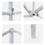 Luckyfriend, 2x2 meters folded tent, special thick white frame + 800D 8 thick canvas, folding tent, folding tent, flea market