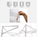 Luckyfriend, 2x2 meters folded tent, special thick white frame + 800D 8 thick canvas, folding tent, folding tent, flea market