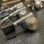 Ready to ship fast, steel knob, silver, silver, can be used with acoustic guitar, electric guitar, cable locking, two -ton metal metal knob McQueen