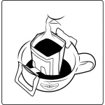 Cafe R'ONN Coffee, Arabica 100%Roasted 10 grams x5 envelope 50g. Box