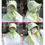 Antivirus hat Sunscreen, clear girl, prevent sunlight, hat, UV protection, face, mouth mask, saliva, virus drops, summer work, comfortable to work, hat