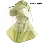 Antivirus hat Sunscreen, clear girl, prevent sunlight, hat, UV protection, face, mouth mask, saliva, virus drops, summer work, comfortable to work, hat